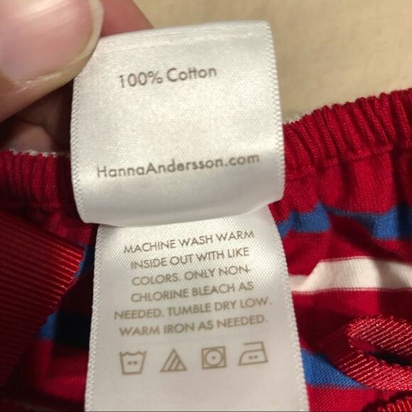 NWOT Hanna Andersson 3-6 Month Red and Blue Striped Dress and Bloomer Set - Picture 5 of 6